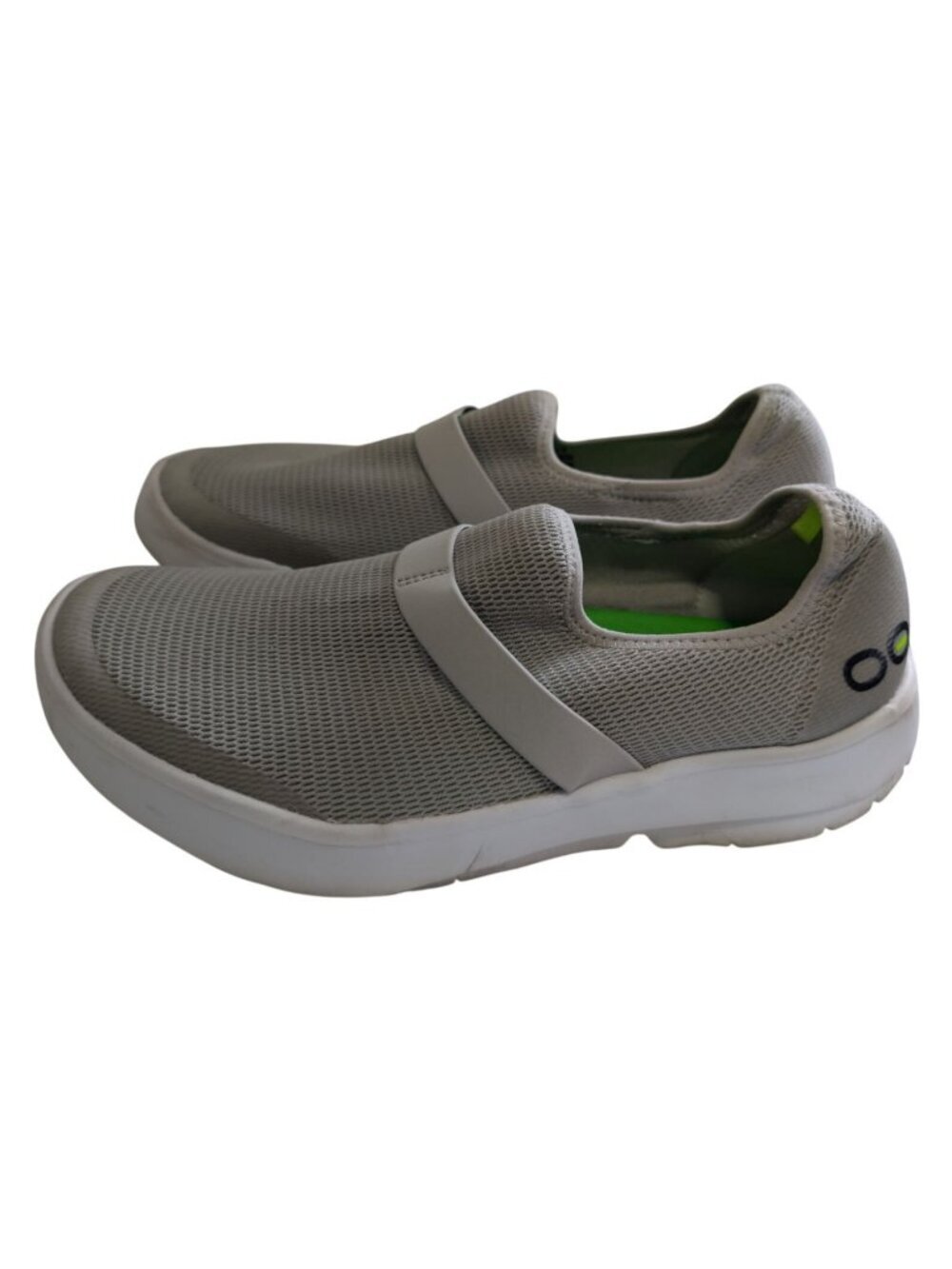 OOFOS OOmg Low Gray Mesh Slip On Comfort Recovery Shoes Womens Size 10